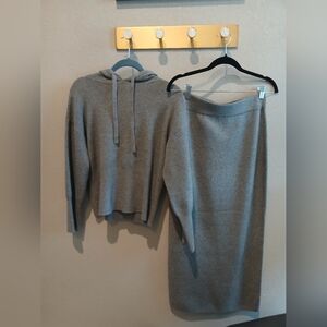 A New Day Gray Skirt Set